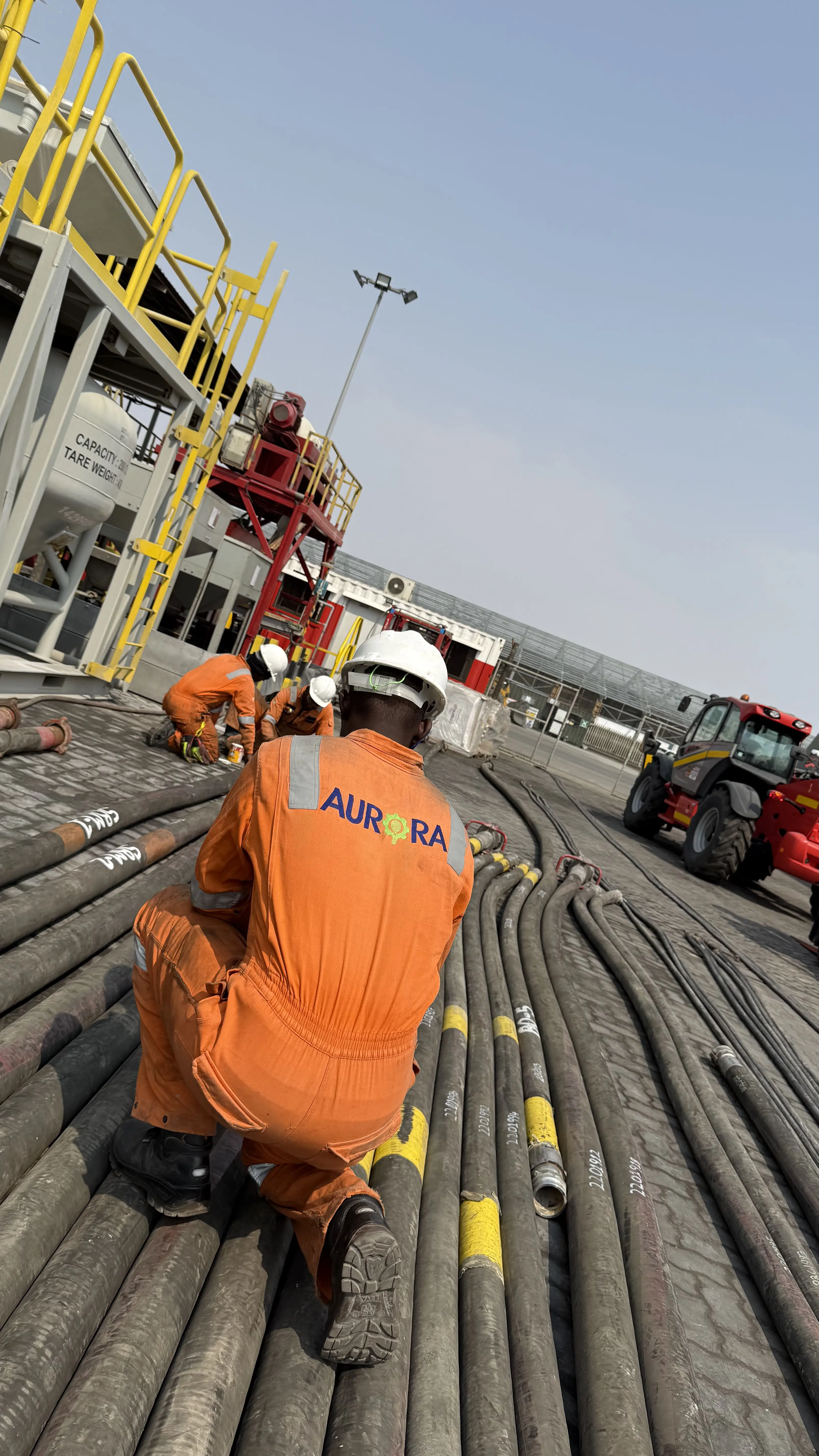 Aurora worker on site